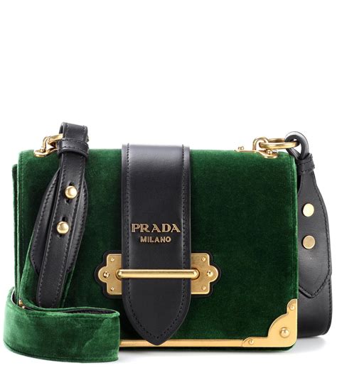 prada green velvet bag|Prada emerald green bag.